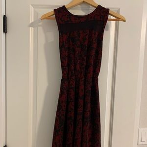 OWO Black and Red Floral Mini Dress size SM